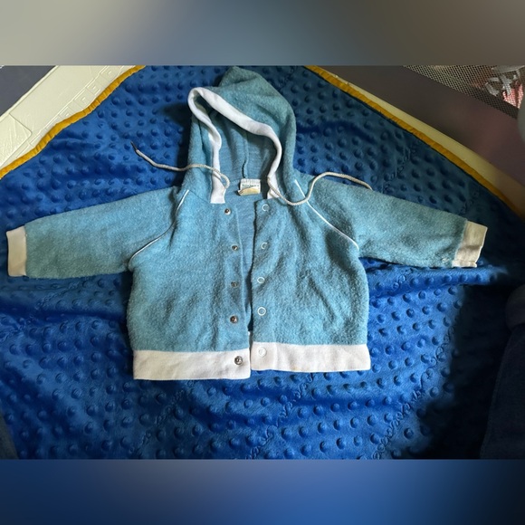 Vintage JCPenney Blue Baby Jogger Outfit with White Trim-Button Up-Rare Find - Picture 5 of 15